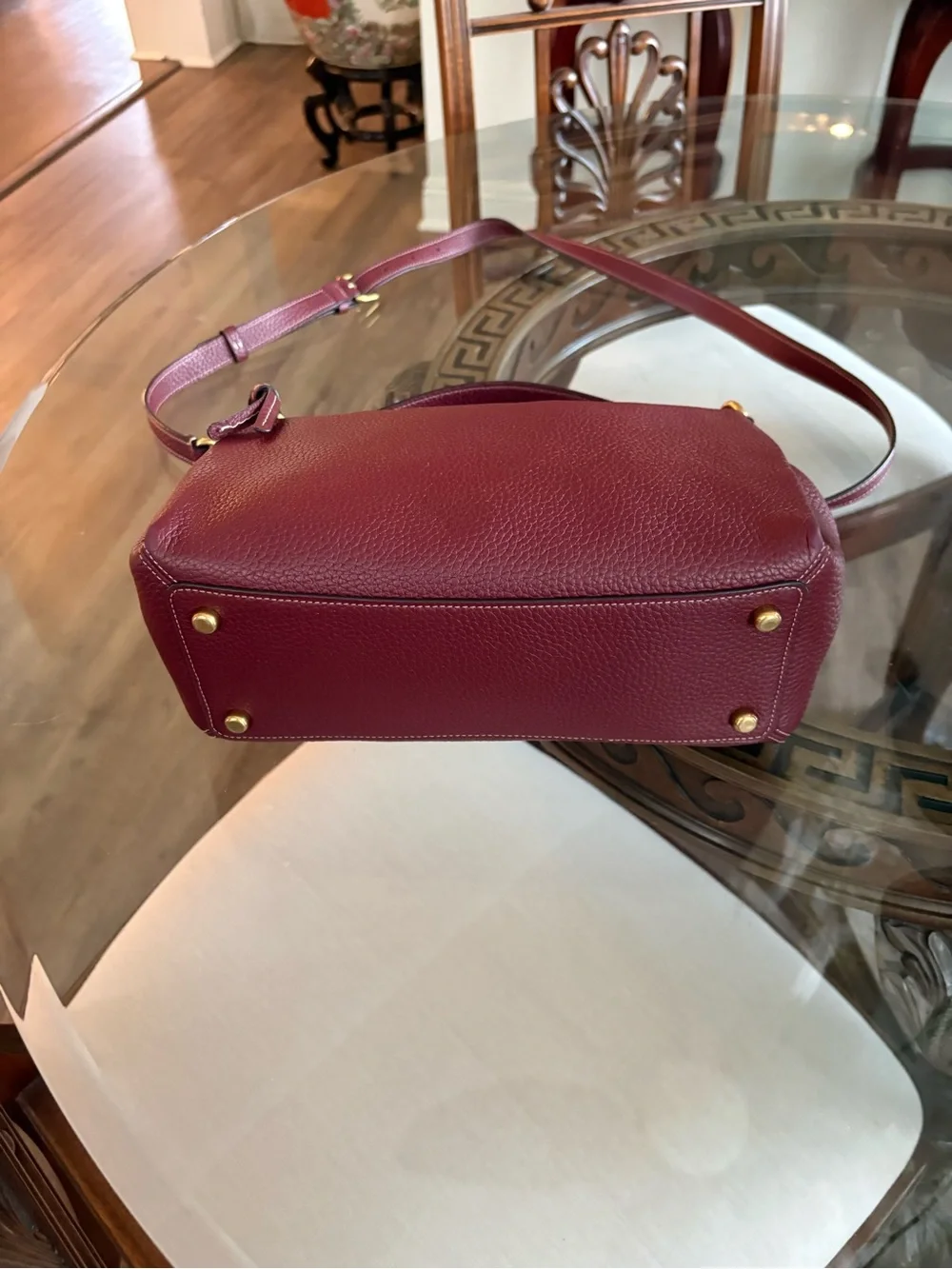 ♥️♥️COACH SHAY CONVERTIBLE SHOULDER/CROSSBODY BURGUNDY PEBBLED LEATHER BAG!♥️♥️ - Picture 5 of 10